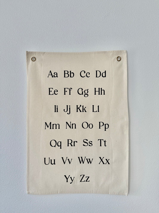 Vintage English Alphabet Canvas