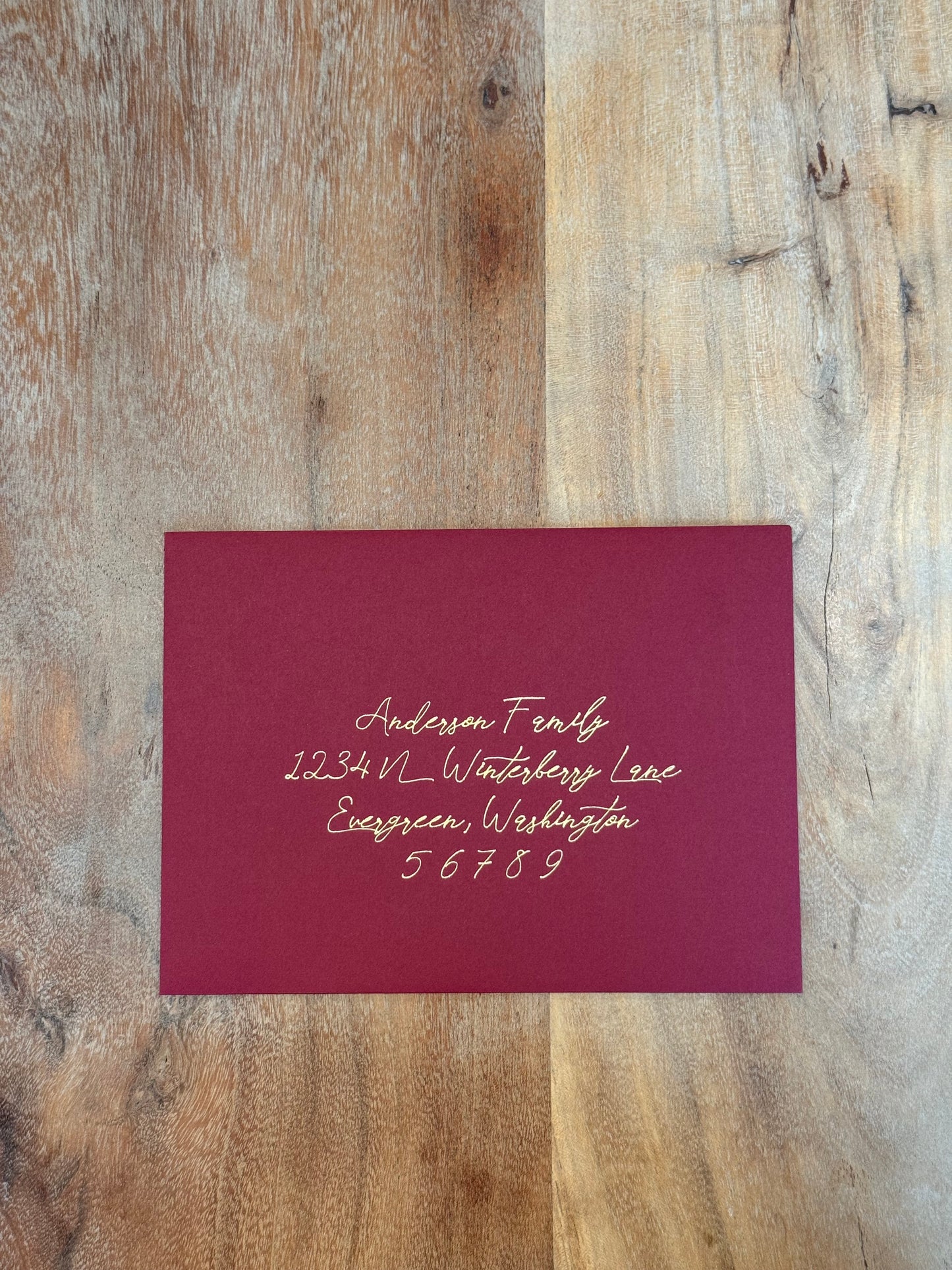 Modern Christmas Card Envelopes