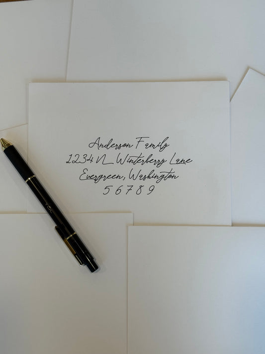 Modern Christmas Card Envelopes