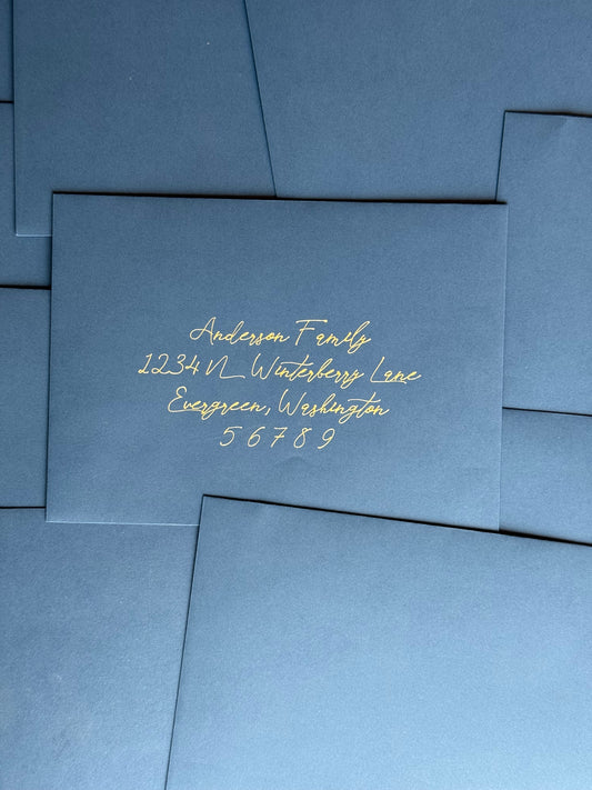 Modern Christmas Card Envelopes